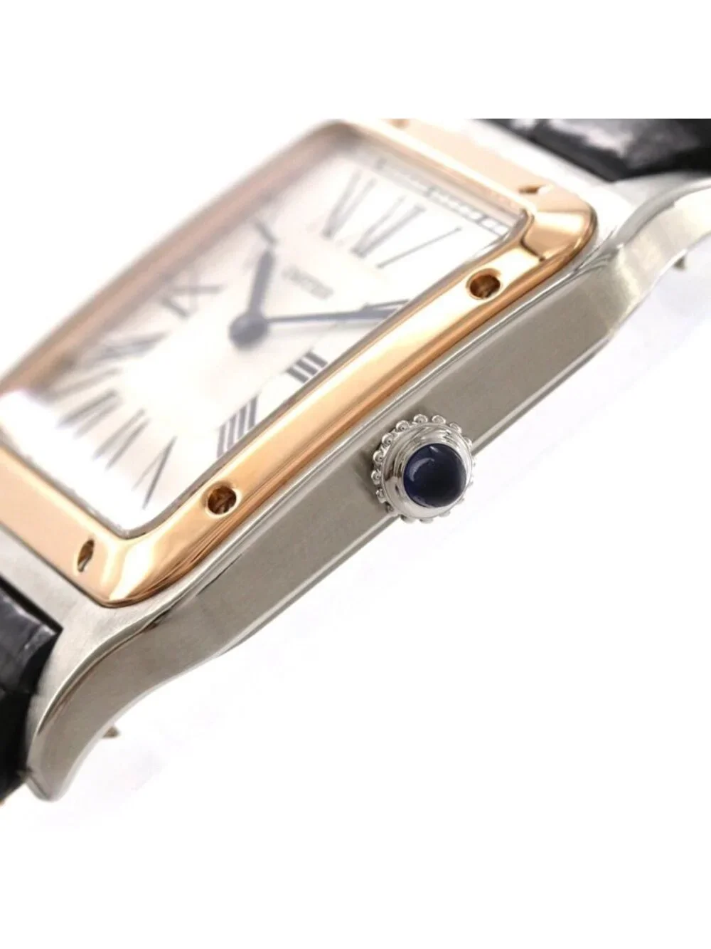 Cartier Santos Dumont XL 2 Stainless Steel Pink Gold Manual Wind